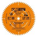 Cmt ITK Plus Finish Sliding Compound Saw Blade, 10 x 60 Teeth, 10deg ATB+Shear with 5/8-Inch bore P10060S